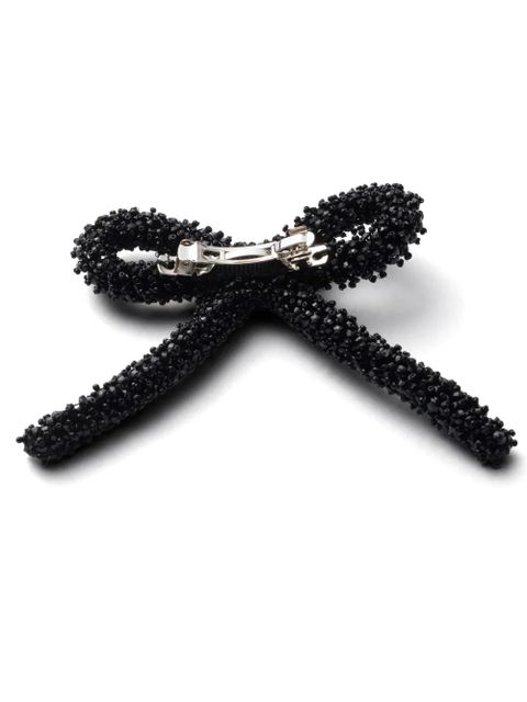 Prada logo hair clip - Black