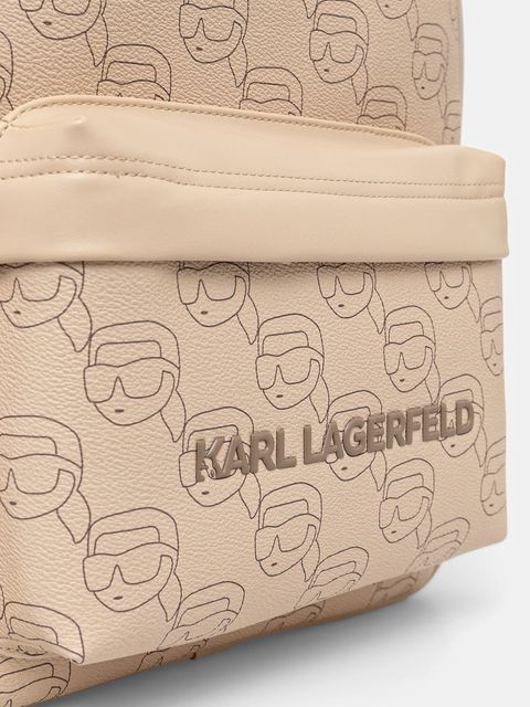 Karl Lagerfeld plecak IKON damski kolor beżowy duży wzorzysty A1W30133