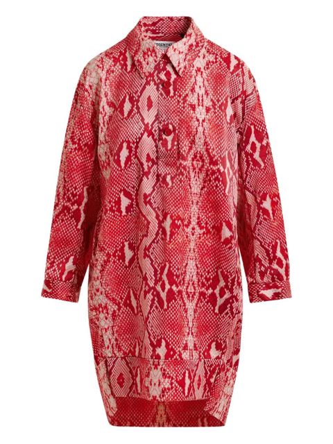 Essentiel Antwerp snake-print shirt mini dress - Red - zdjęcie produktu nr 1