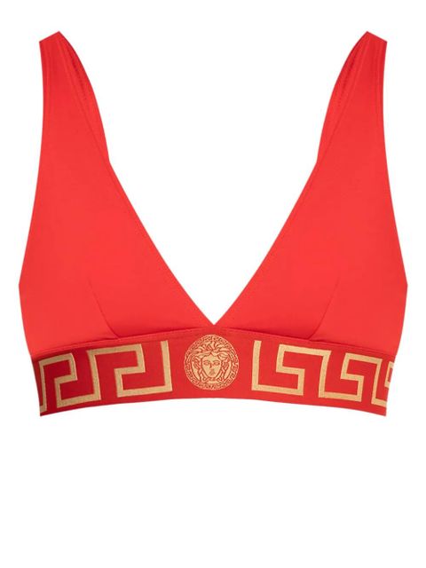 Versace Greca-detail bikini top - Red - zdjęcie produktu nr 1