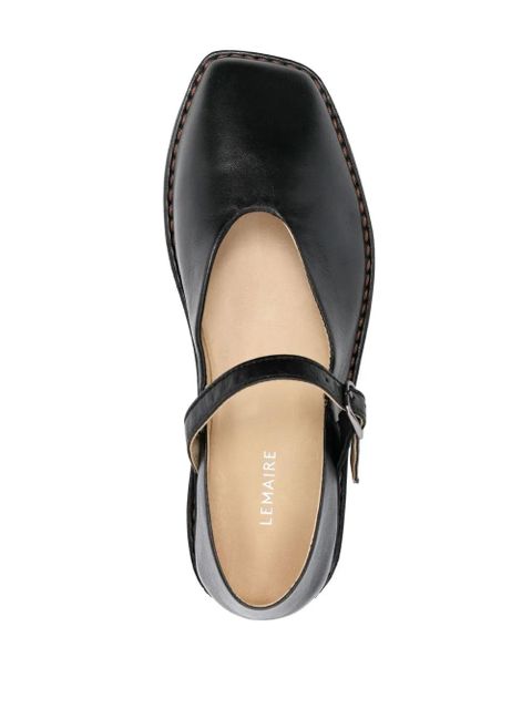 LEMAIRE square-toe loafers - Black