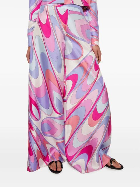 PUCCI onde-print silk-twill trousers - White - zdjęcie produktu nr 1