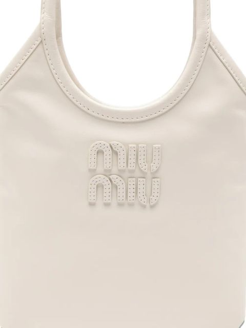 Miu Miu IVY Logo Appliqué tote bag - White