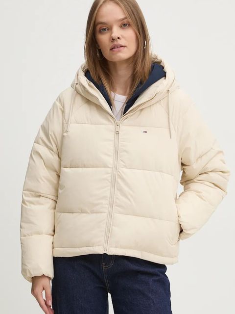 Tommy Jeans kurtka damska kolor beżowy przejściowa DW0DW18841 - zdjęcie produktu nr 1