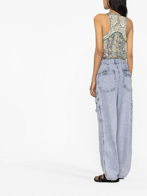 ISABEL MARANT Onyle draped tank top - Blue