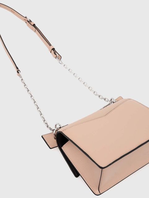 Karl Lagerfeld torebka skórzana kolor różowy