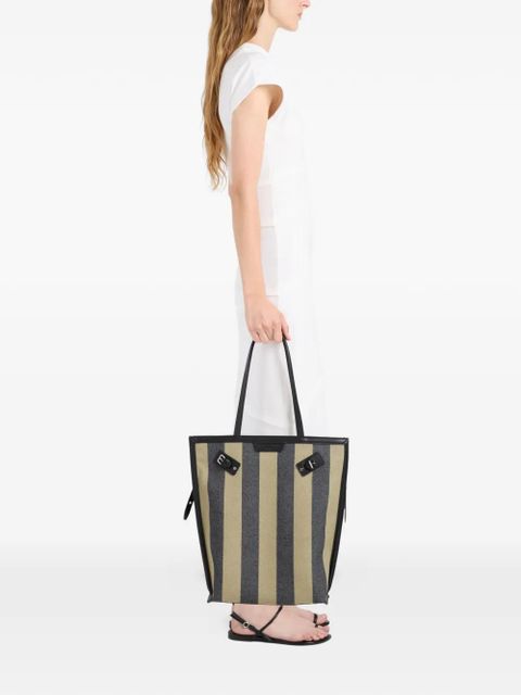 Proenza Schouler North South Days striped canvas tote bag - Green - zdjęcie produktu nr 2