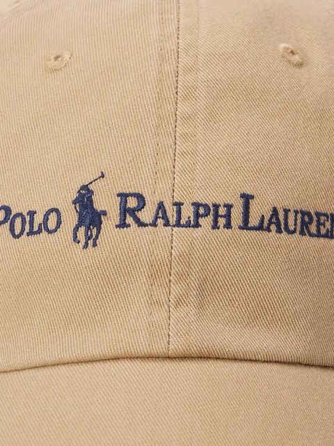 Polo Ralph Lauren czapka z daszkiem bawełniana kolor beżowy gładka 211967360