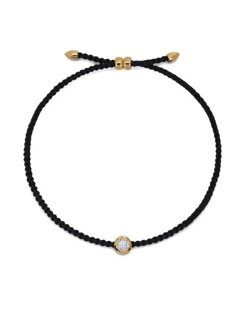 Monica Vinader gold-bead solitaire diamond bracelet - Black - zdjęcie produktu nr 1