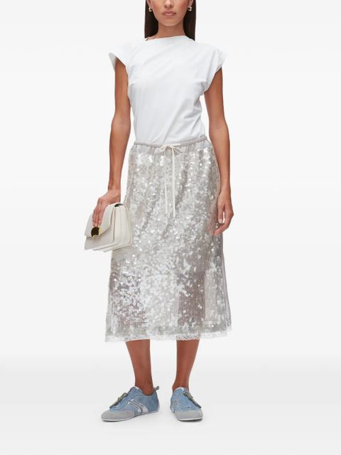 3.1 Phillip Lim sequined midi skirt - Silver - zdjęcie produktu nr 2