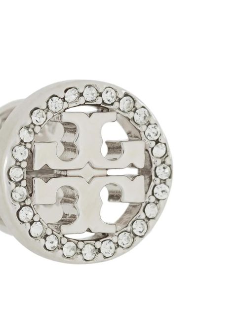 Tory Burch Icon pave stud earrings - Silver
