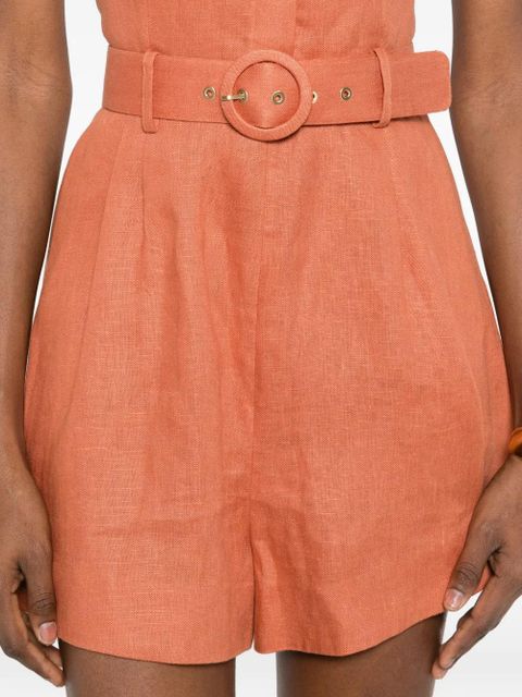 ZIMMERMANN halter belted playsuit - Orange