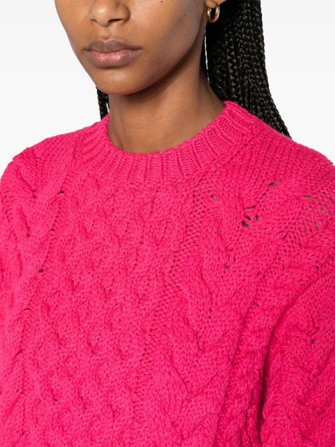 MARANT ÉTOILE Jake cable-knit jumper - Pink