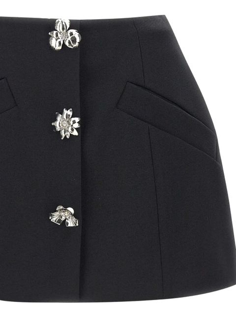 Blumarine flower-embellished mini skirt - Black - zdjęcie produktu nr 2