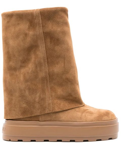 Casadei folded-top boots - Brown