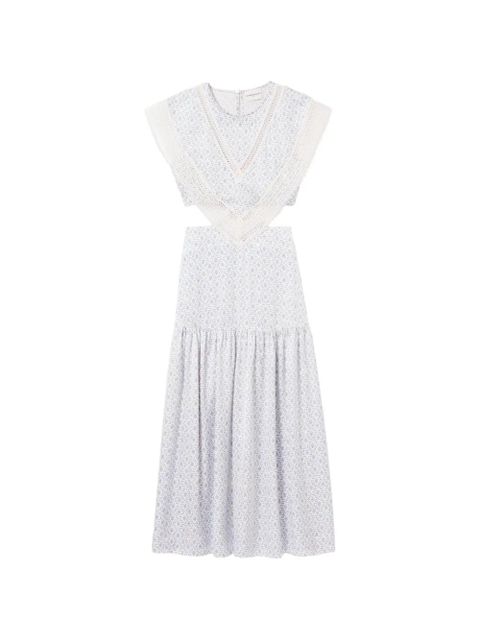 Claudie Pierlot lace-trim cutout dress - White - zdjęcie produktu nr 1