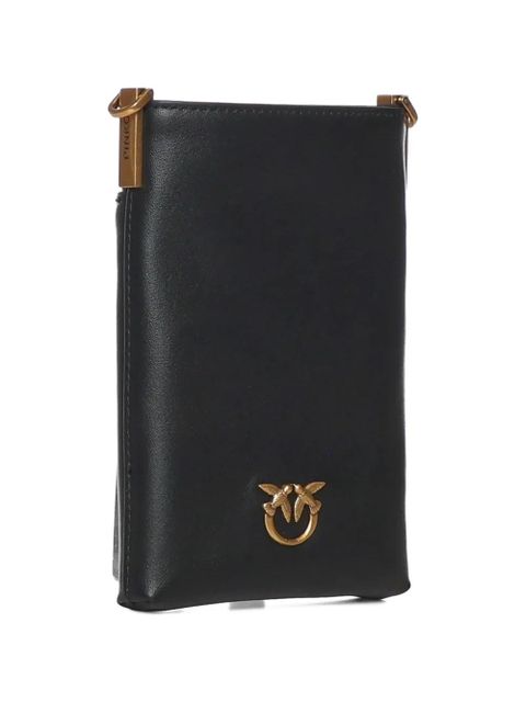 PINKO Love Birds-plaque leather phone bag - Black - zdjęcie produktu nr 2