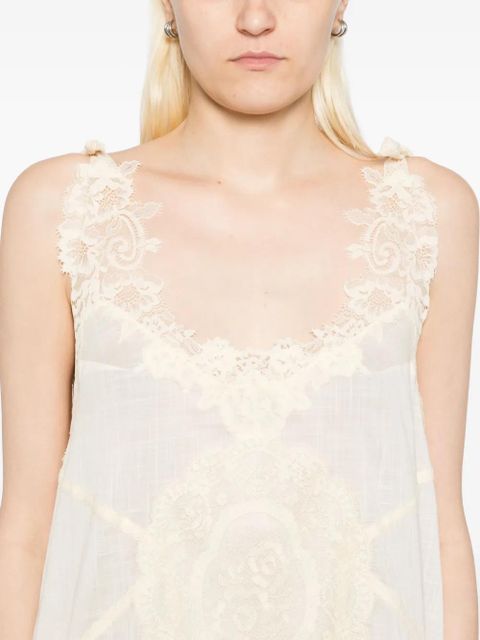 ZIMMERMANN Cascadian Lace mini dress - Neutrals