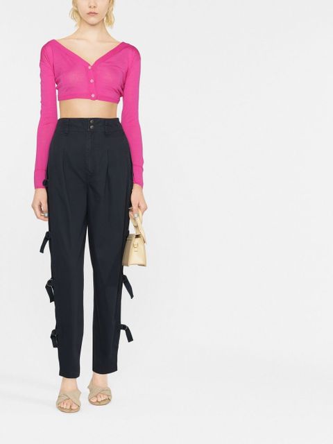 Jacquemus cropped button-fastening cardigan - Pink