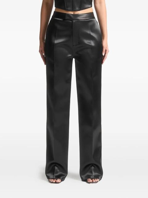 Manière De Voir Bella satin tailored trousers - Black - zdjęcie produktu nr 1