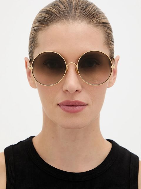 Chloé okulary przeciwsłoneczne damskie kolor złoty CH0321S
