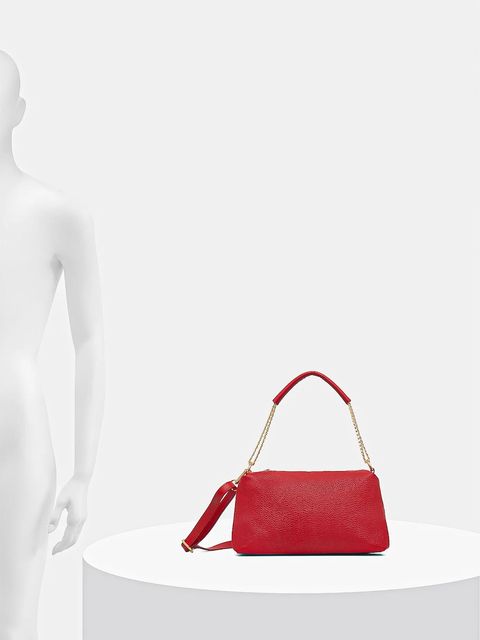 Answear.LAB torebka skórzana kolor czerwony