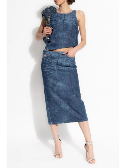Diesel De-Pra-S3 midi skirt - Blue - zdjęcie produktu nr 2
