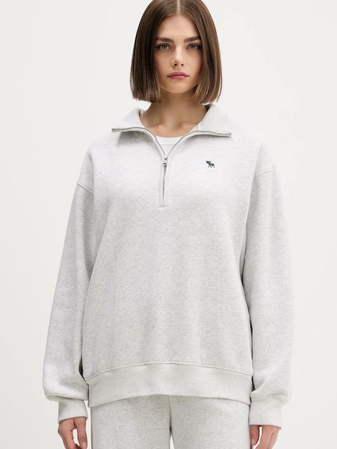 Abercrombie & Fitch bluza damska kolor szary melanżowa KI152-5418-912 - zdjęcie produktu nr 1