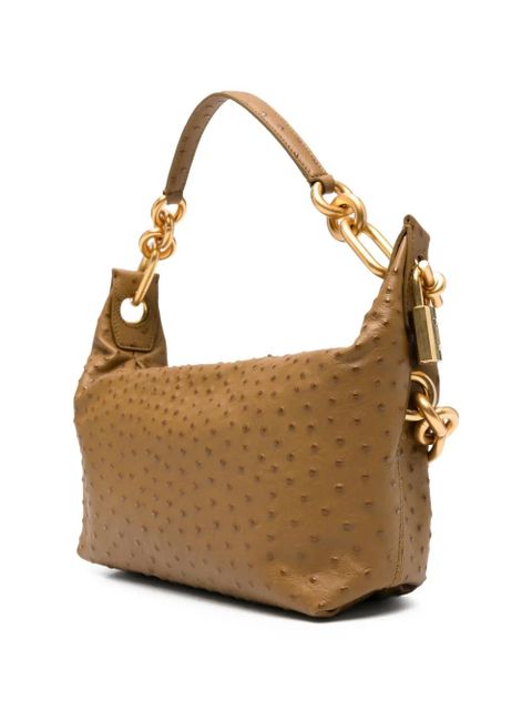 Balmain chain-strap leather shoulder bag - Brown