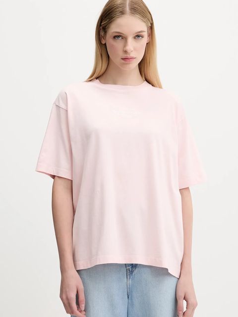 Guess Jeans t-shirt bawełniany damski kolor różowy W5YI25 K8HM0 - zdjęcie produktu nr 1