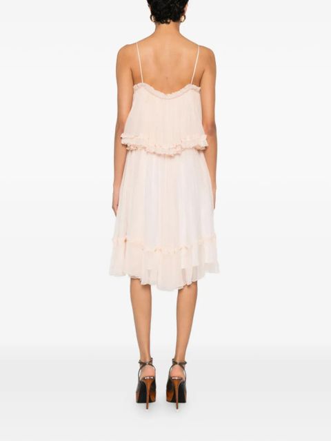 Chloé ruffled midi dress - Pink
