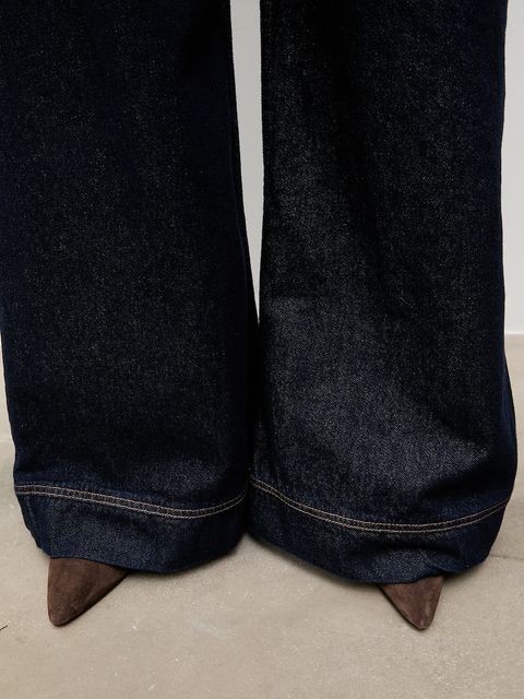 Answear.LAB jeansy damskie kolor granatowy