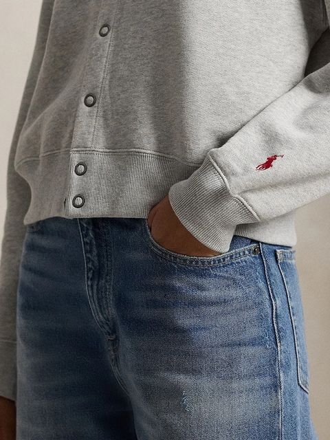 Polo Ralph Lauren bluza damska kolor szary z nadrukiem 211A96268