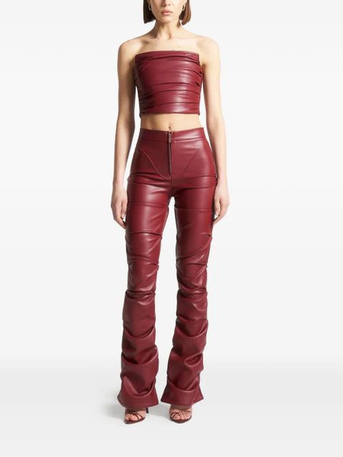 Manière De Voir pleated zip-up corset top - Red - zdjęcie produktu nr 2