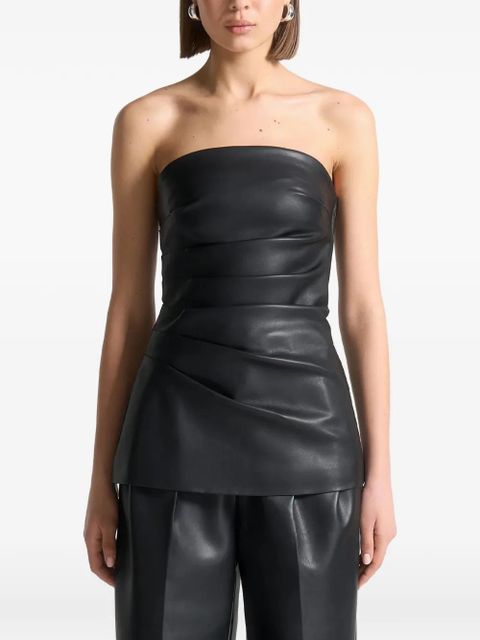 Manière De Voir pleat bandeau top - Black