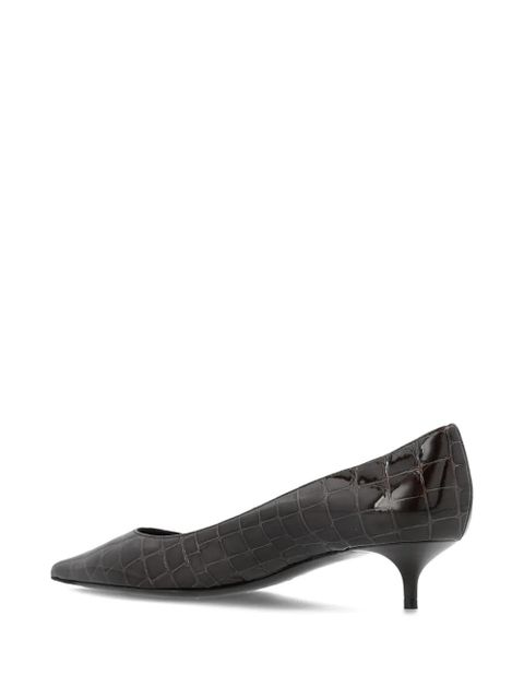 Jimmy Choo pointed crocodile-effect pumps - Brown - zdjęcie produktu nr 2