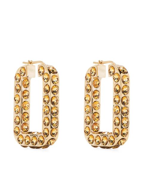 Amina Muaddi Charlotte crystal-embellished hoop earrings - Gold - zdjęcie produktu nr 1