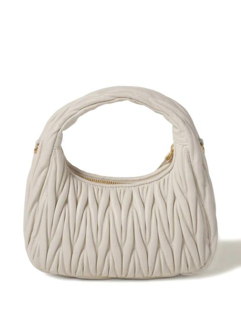 Miu Miu Wander matelassé nappa leather hobo bag - Neutrals - zdjęcie produktu nr 2