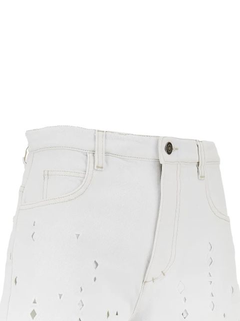 ISABEL MARANT cut-out frayed-hem shorts - White - zdjęcie produktu nr 2