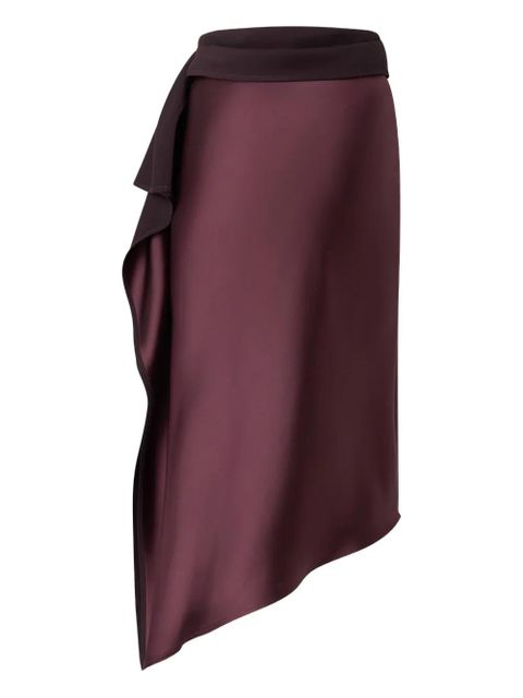 PINKO draped-detail asymmetrical skirt - Purple - zdjęcie produktu nr 2
