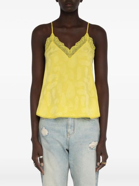 Zadig&Voltaire Christy paisley-pattern top - Yellow