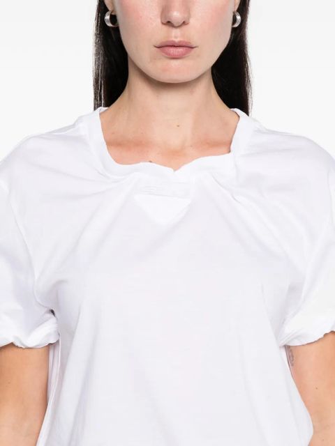 Prada triangle logo jersey T-shirt - White