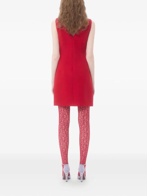 Valentino Garavani bow V-neck mini dress - Red