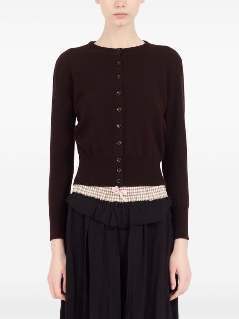 Maison Margiela virgin wool cardigan - Brown