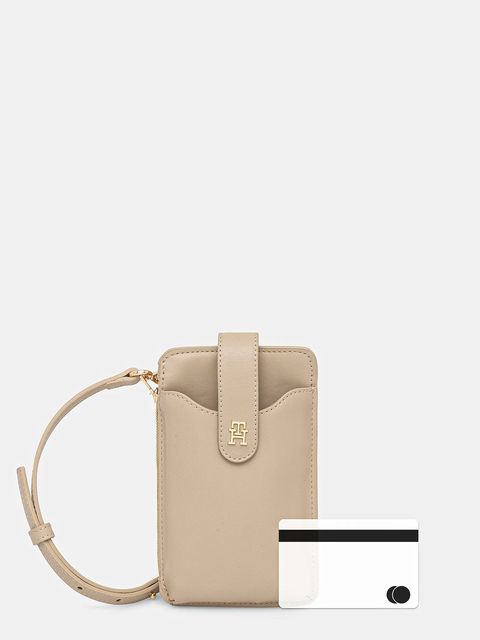 Tommy Hilfiger portfel damski kolor beżowy AW0AW17751