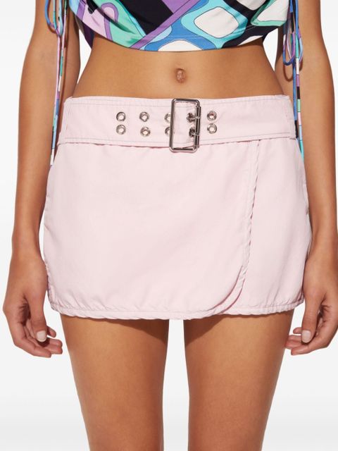 PUCCI eyelet detail belted miniskirt - Pink
