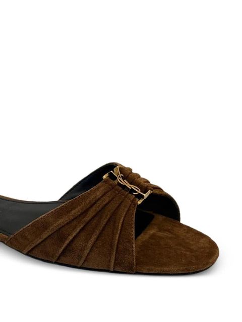 Saint Laurent Babylone flat sandals - Brown - zdjęcie produktu nr 2