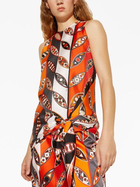 PUCCI graphic-print sleeveless blouse - Red - zdjęcie produktu nr 2