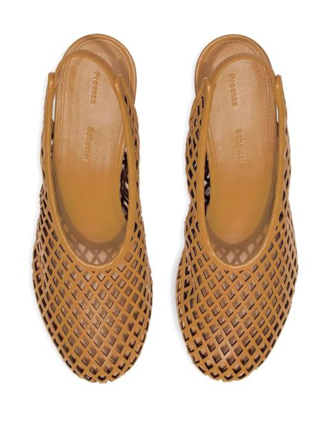 Proenza Schouler Tee perforated slingback pumps - Brown - zdjęcie produktu nr 2