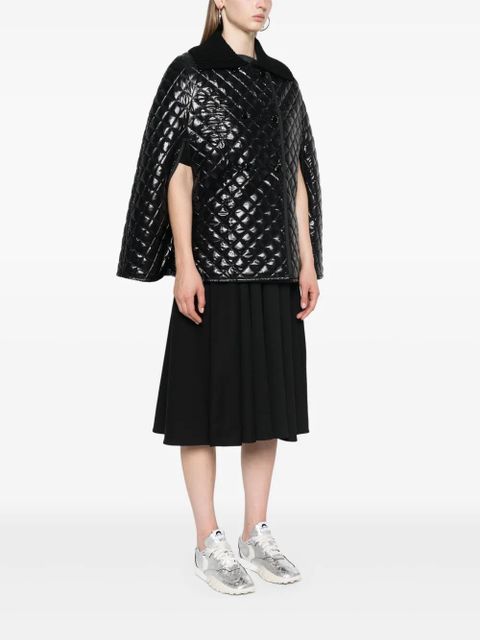 Moncler quilted down cape - Black